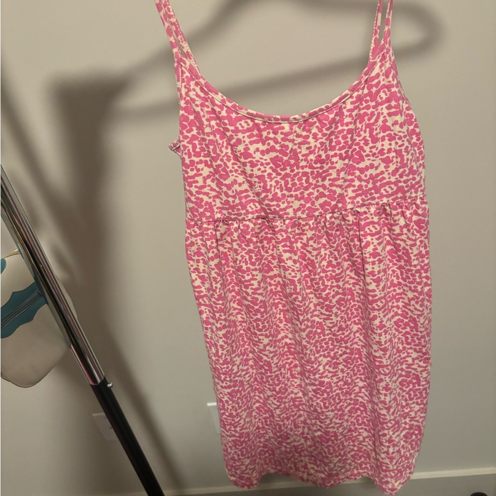 Pink and White Patterned Dress